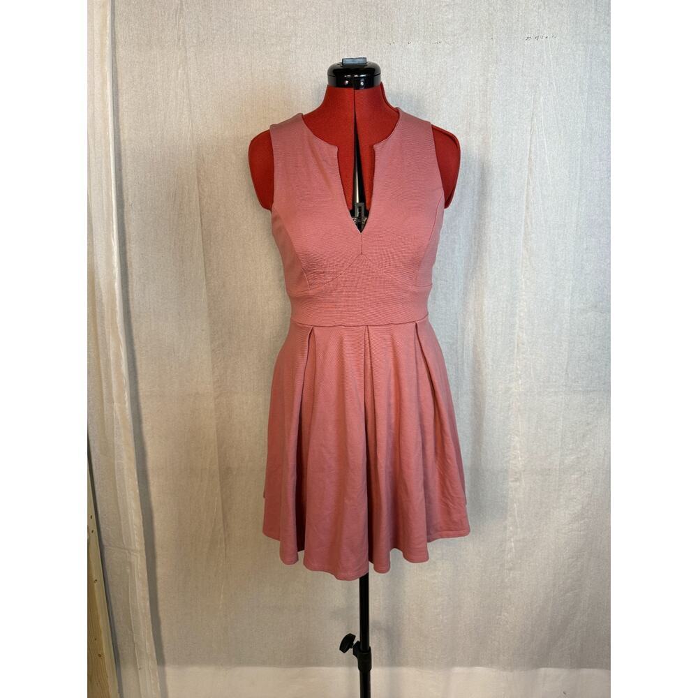 Windsor Dress Womens Size Large Pink Mini Retro Look Fit Flare 60s D664